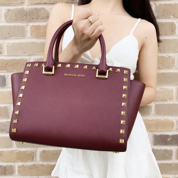 ‼️SALE‼️👜💕-NWT Michael Kors studded satchel - Picture 5 of 7